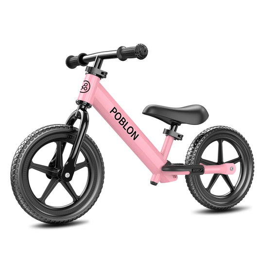 Vélo d'équilibre pour bébé de 18 mois à 5 ans, vélo d'équilibre pour enfants avec poignée antidérapante, siège en PU souple et réglage de la hauteur du guidon