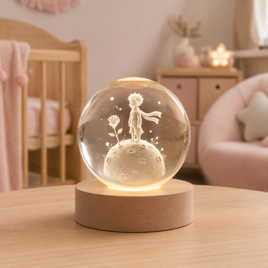 Veilleuse Boule de Cristal 3D pour Chambre de Bébé