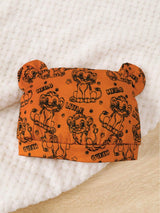 3 pièces "Brave Lion Baby" Top à manches longues pour tout-petits, pantalon avec imprimé lion et chapeau avec oreilles, léger et doux, convient pour le printemps/automne ou les couches, ensemble confortable