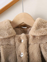SHEIN Vintaside Kids Ensemble veste en polaire fine élégante et mignonne avec béret pour bébé fille, automne