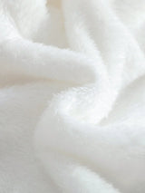 SHEIN Playful Pals 3 pièces Ensemble d'hiver pour bébé fille, tout blanc, tenue de famille assortie mignonne, veste utilitaire à col rabattu, débardeur de couleur unie & pantalon long pour le port extérieur