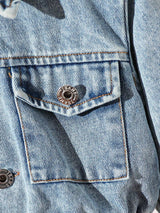 SHEIN Playful Pals Veste en jean doublée de teddy avec poches à rabat pour bébé fille, automne