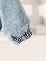 SHEIN Playful Pals Veste en jean doublée de teddy avec poches à rabat pour bébé fille, automne