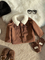 SHEIN Bébé garçons Veste matelassée doublée thermique col en velours côtelé, Manteau d'hiver épaissi, Manteau matelassé, Veste de travail rétro polyvalente et décontractée, Convient pour l'intérieur, l'extérieur, le quotidien, les sports, les fêtes, la rentrée scolaire, le streetwear. Vêtements d'hiver pour bébé, Veste bébé en sherpa, Veste bébé en velours côtelé, Automne