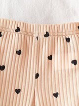 SHEIN 2 pièces/Ensemble Tenue décontractée et mignonne pour bébé fille nouveau-né, Top à col avec blocs de couleurs et pantalon en tricot ample, assortiment familial automne noir, blanc et beige