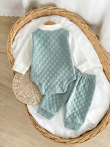 Ensemble 2 Pièces Bébé Garçon Body Manches Longues et Pantalon