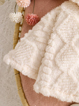 Cape à capuche pour bébé fille, petite princesse mignonne, top chaud pour les oreilles, vêtement d'extérieur ample à nœud papillon, résistant au froid
