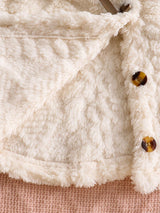 Cape à capuche pour bébé fille, petite princesse mignonne, top chaud pour les oreilles, vêtement d'extérieur ample à nœud papillon, résistant au froid
