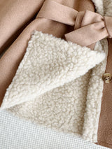 Manteau Long Bébé Fille d'Hiver avec Col en Fausse Fourrure