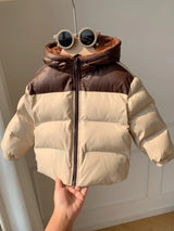 SHEIN Manteau matelassé épais doublé thermique avec capuche pour bébé garçon et fille, automne/hiver, manteau matelassé pour nourrisson et tout-petit