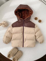 SHEIN Manteau matelassé épais doublé thermique avec capuche pour bébé garçon et fille, automne/hiver, manteau matelassé pour nourrisson et tout-petit