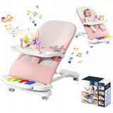 Berceau à bascule 3-en-1 pour bébé - Berceau à bascule réglable pour l'alimentation, le jeu et le sommeil, avec plateau amovible et piano, 41×81×61 cm, pour bébés de 4 à 24 mois - Capacité de charge : statique 50 kg, dynamique 30 kg - AliExpress 1501