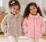 Veste Duvet cœur rose