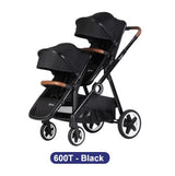 European Twin Stroller Double Seat 3 in 1 Double Stroller Infant and Toddler
