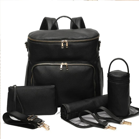 Ensemble Sac à Langer Cuir