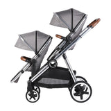 European Twin Stroller Double Seat 3 in 1 Double Stroller Infant and Toddler