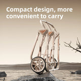 Double Stroller Twin Babies Foldable Four-Wheel Aerospace Aluminum Alloy High-View Portable Multifunctional Camping Stroller