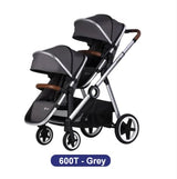 European Twin Stroller Double Seat 3 in 1 Double Stroller Infant and Toddler