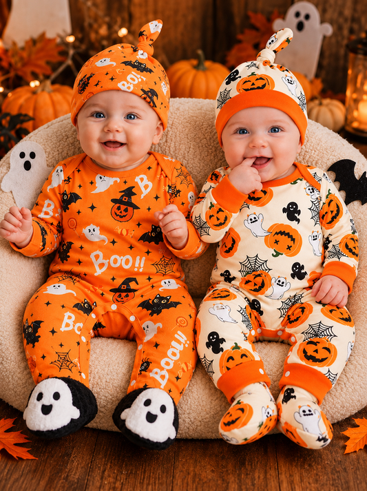 Combinaison & Bonnet Halloween Bébé