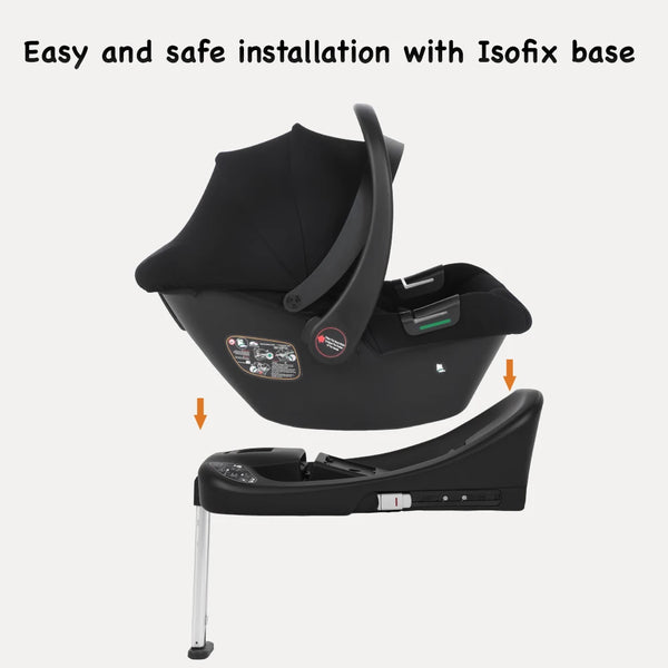 Infant Baby Car Seat Newborn 0-12 Months Max 12kg Sun Canopy Padded Seat 3-Point Safety Belt Side Protection I-Size Baby Car Sea