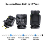 Multi Age Baby Car Seat ISOFIX 360 Degree Rotation ECE R129 Certified Child Safety Seat 5 Point Shock Protection
