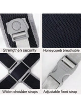 Baby Mesh Carrier, Front-Carrying Style - Horizontal Carry Waist Stool Carrier, Mesh Design for Better Ventilation, Cross-Back Design, Adjustable Shoulder Straps, Lightweight for All Seasons - Multifunctional Front-Carry Dual-Use Baby Carrier for Outings, Suitable for Newborns to Toddlers