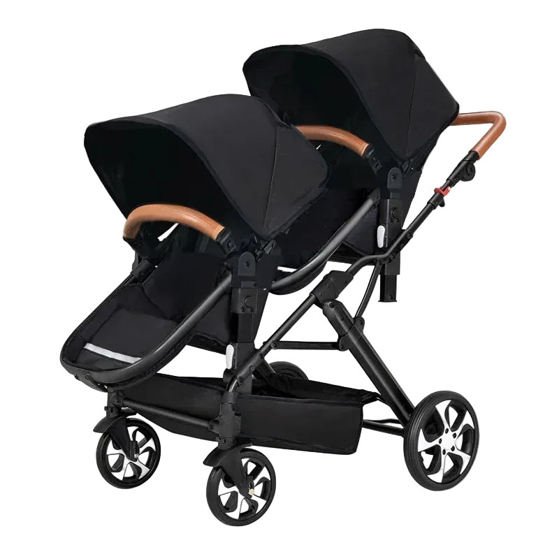 EU STOCK Twins Baby Stroller Can Sit and Lie Double Stroller Shock Absorber Foldable Child Stroller FreeShipping