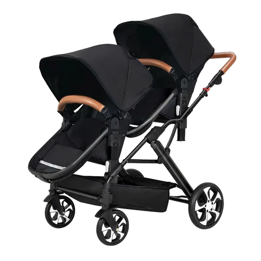 EU STOCK Twins Baby Stroller Can Sit and Lie Double Stroller Shock Absorber Foldable Child Stroller FreeShipping