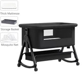 Berceau de chevet portable multifonctionnel et mobile, lit de bébé pliable et réglable en hauteur