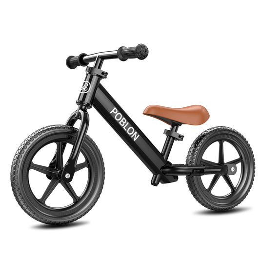 Vélo d'équilibre pour bébé de 18 mois à 5 ans, vélo d'équilibre pour enfants avec poignée antidérapante, siège en PU souple et réglage de la hauteur du guidon
