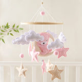 Mobile bébé Lapin Rose