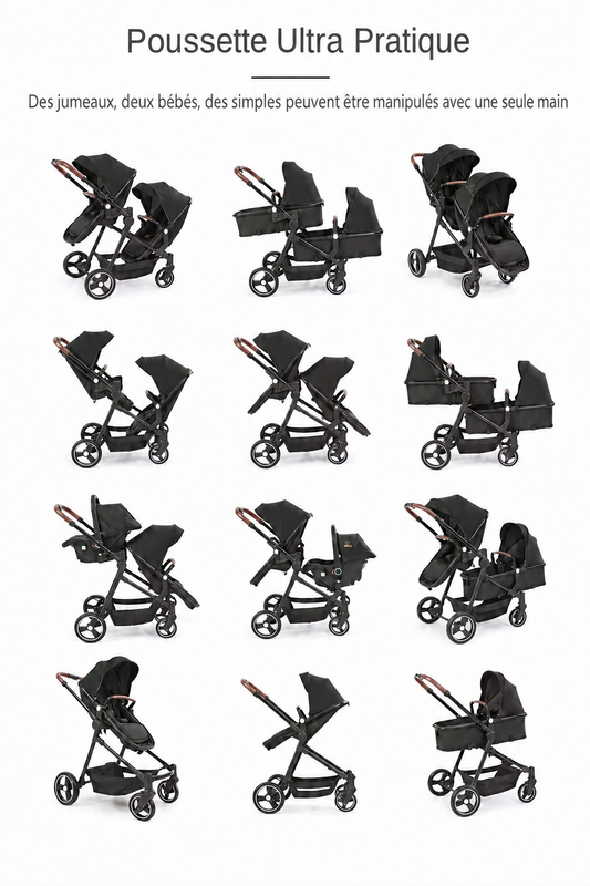 Simil-R | Poussette Double Évolutive