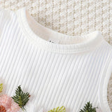 MISOWMNJOY Baby Girl Fall Outfit Spring Fall Long Sleeve Cardigan Coat Flower Embroidery Tulle Tank Dress Toddler 2 Piece Set