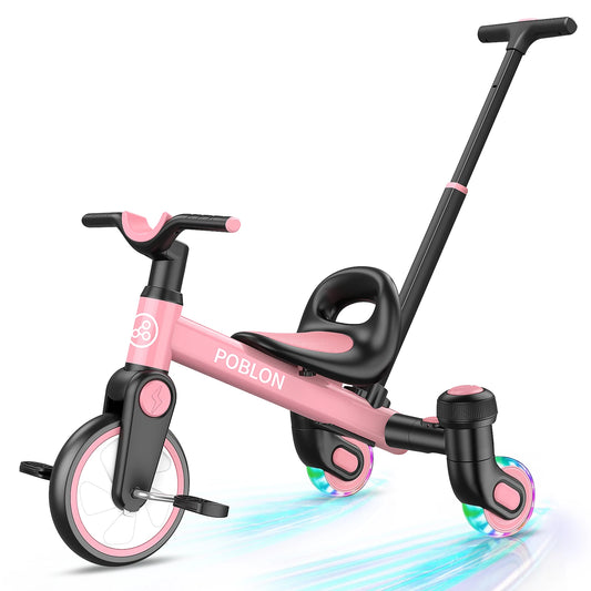 Tricycle pour tout-petits de 1,5 à 5 ans 360 ° Drift Trike avec roues lumineuses, siège réglable, vélo pour enfants, garçons et filles