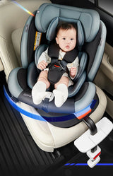 170 Degree Recline Newborn Baby Car Seat 360 Swivel ISOFIX Child Safety Seat Bionic C-Cabin Spine Support Convertible Infant CarSeat with Support Leg Height Adjustable Footrest Wide Seat Group 0-12 Years Old