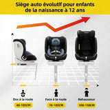 AP03 KL005 Child Seat Baby Car Seat 360° Rotatable ISOFIX ECE, 0-12 Years / 9-36 kg / 5-point Belt / 40-150cm