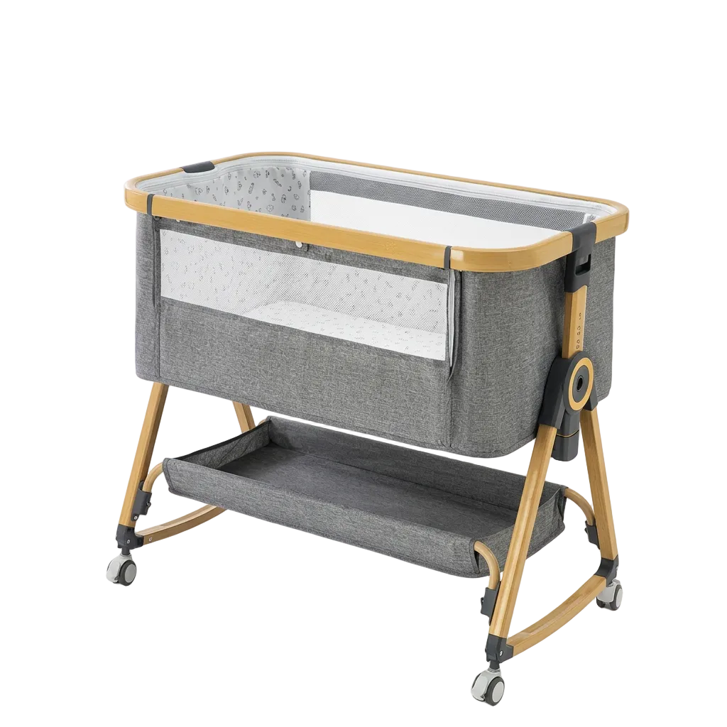 Berceau de chevet portable multifonctionnel et mobile, lit de bébé pliable et réglable en hauteur