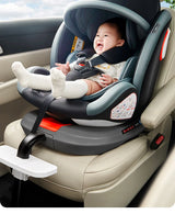 170 Degree Recline Newborn Baby Car Seat 360 Swivel ISOFIX Child Safety Seat Bionic C-Cabin Spine Support Convertible Infant CarSeat with Support Leg Height Adjustable Footrest Wide Seat Group 0-12 Years Old