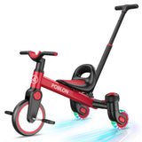Tricycle pour tout-petits de 1,5 à 5 ans 360 ° Drift Trike avec roues lumineuses, siège réglable, vélo pour enfants, garçons et filles