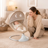 Berceau à Bascule Électrique pour Bébé Transat Inclinable