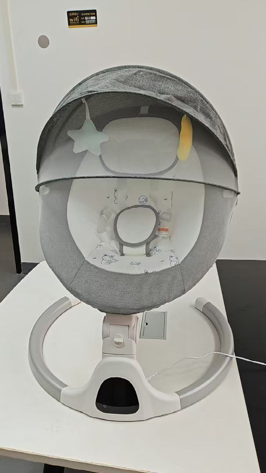 Berceau à Bascule Électrique pour Bébé Transat Inclinable