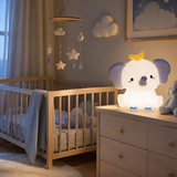 Veilleuse Bébé Éléphant en Silicone Rechargeable