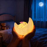 Veilleuse lapin mignon, lampe de chevet et d'ambiance décorative