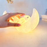 Veilleuse lapin mignon, lampe de chevet et d'ambiance décorative