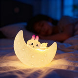 Veilleuse lapin mignon, lampe de chevet et d'ambiance décorative