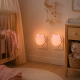 Veilleuses Bébé Ours à Capteur Crépusculaire – Lot de 2